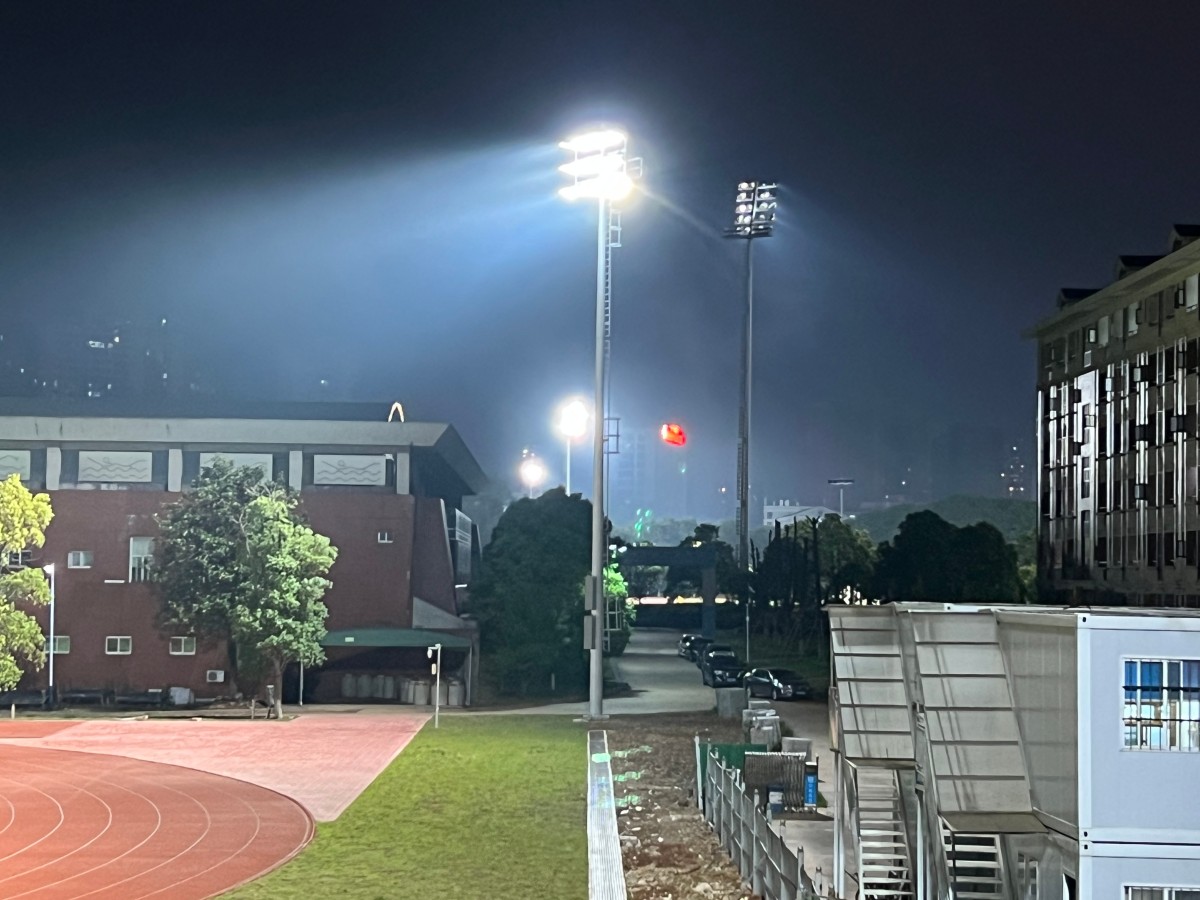sports court lighting illuminated court at night