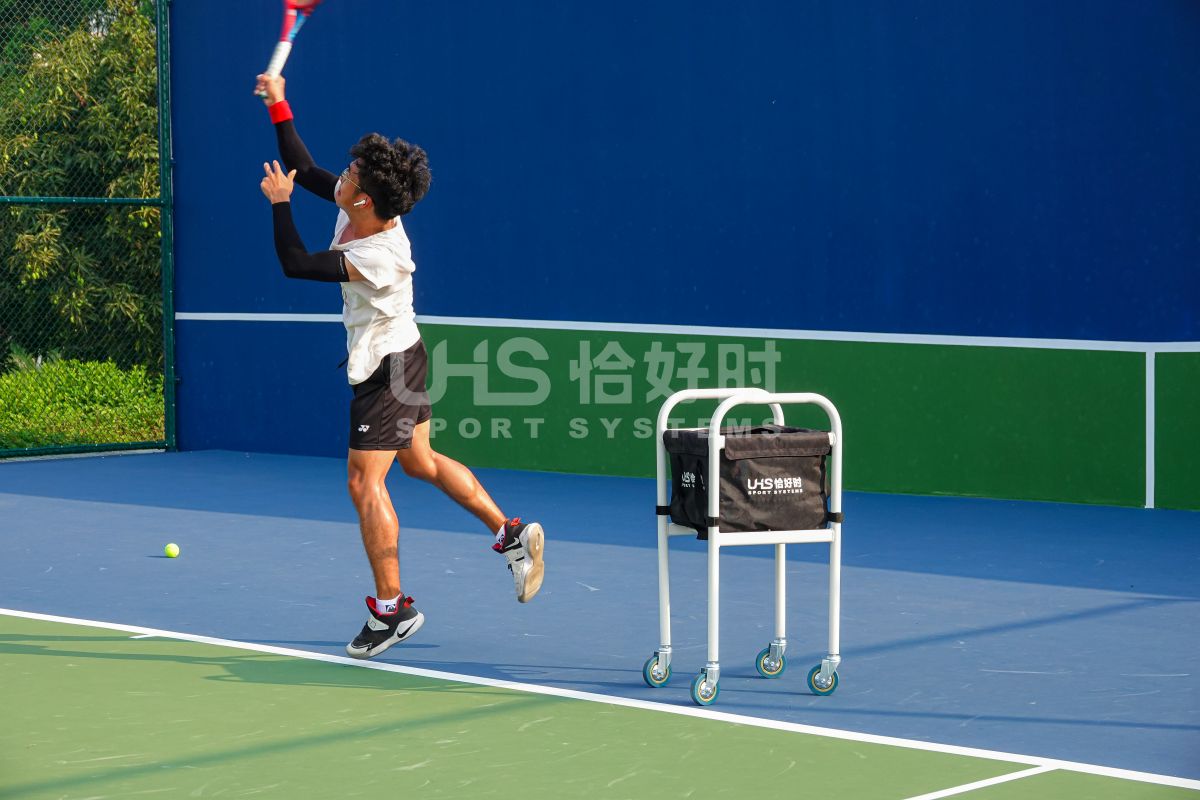 TP-002 Professional Portable Ball Cart 1 portable ball cart in use
