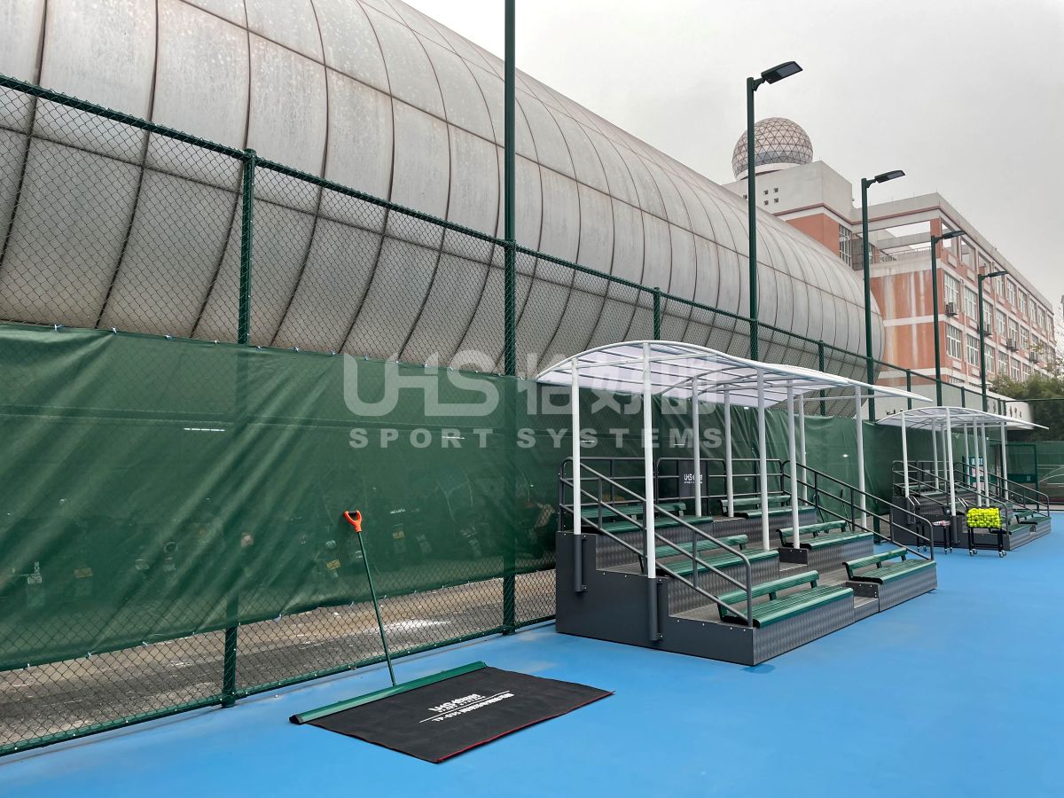 TF-950 High‑Quality PVC Tennis Court Windscreen 1 windscreens for tennis installation on-site photo