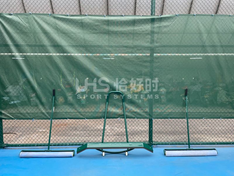 tennis court fence windscreen installation