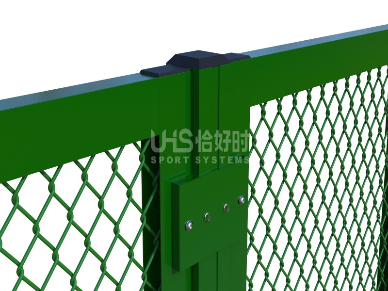 forest green color aluminum fence connection joint rendering