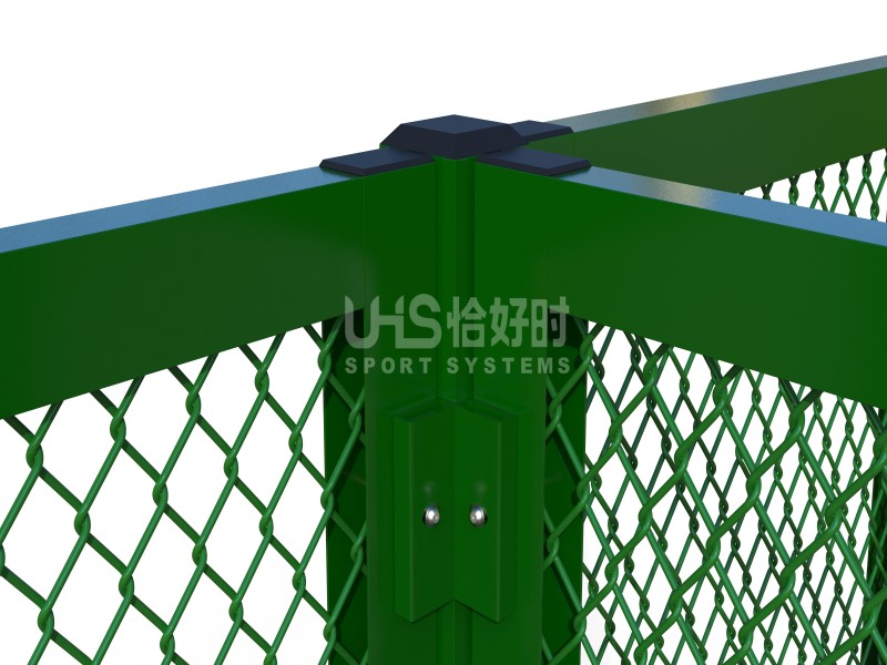 forest green color aluminum fence corner joint rendering