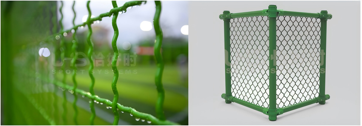 football field construction fence detail photo