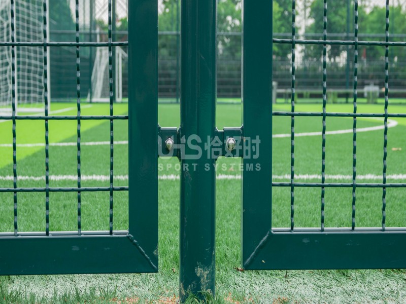 galvanized steel fence soccer field bottom detail photo