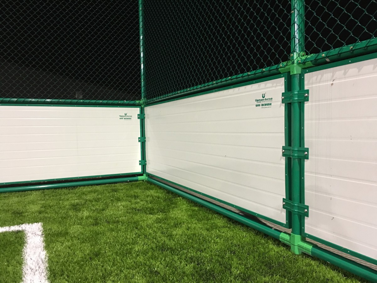 UHS-0201 Steel Structure (Composite Board + Soft Net) Cage Soccer Pitch 9 soccer pitch composite fence detail photo