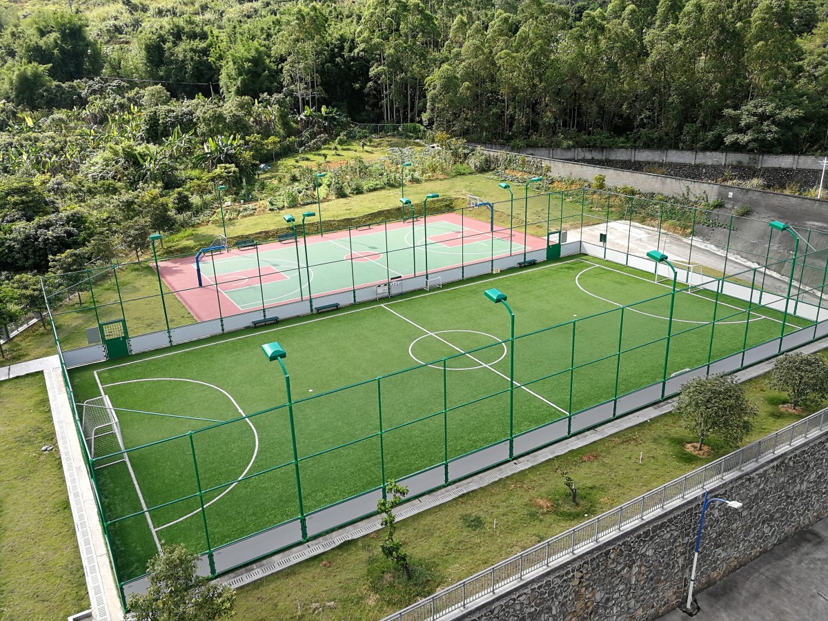 UHS-0201 Steel Structure (Composite Board + Soft Net) Cage Soccer Pitch 14 steel structure soccer pitch fencing on site photo