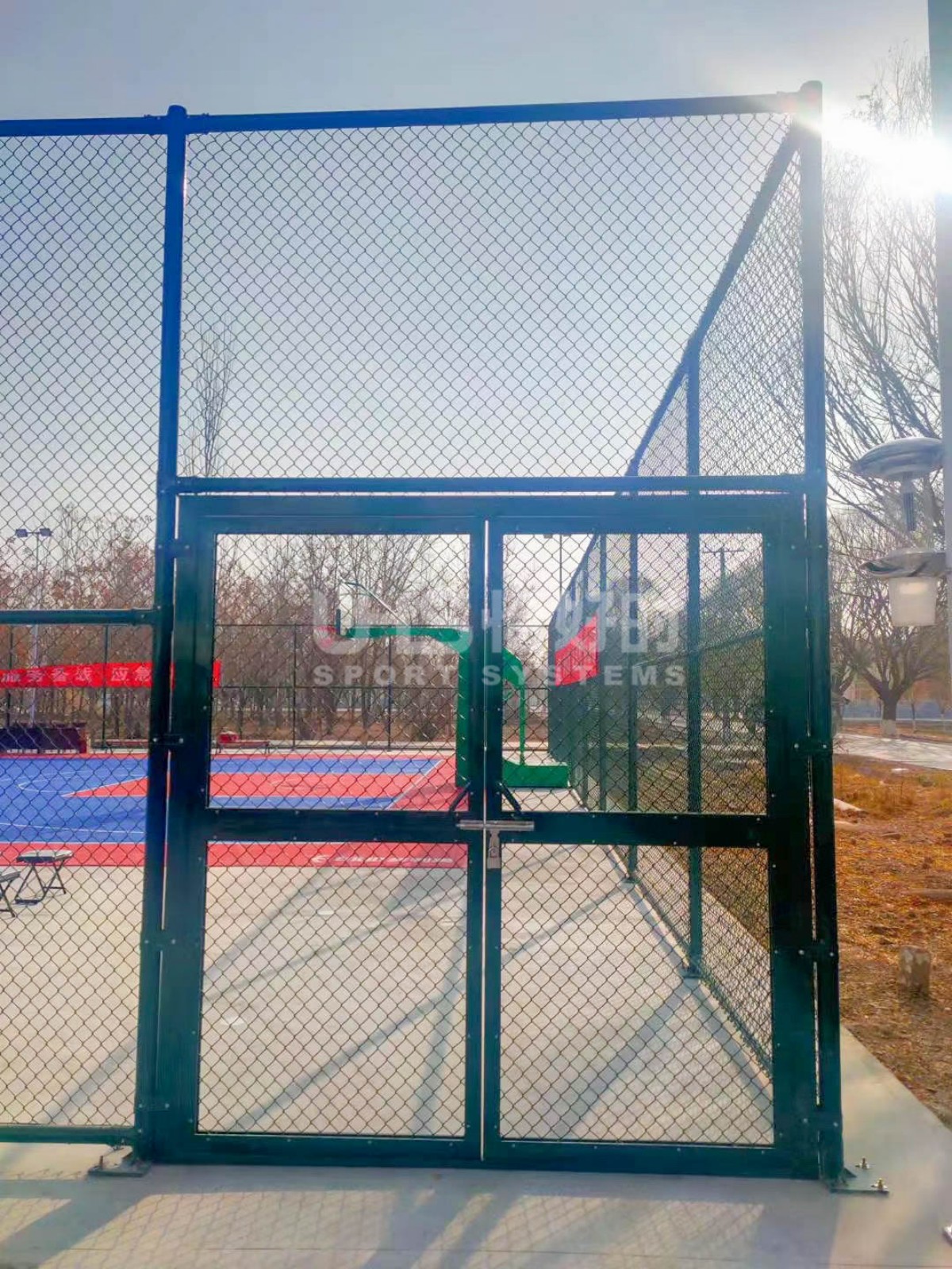 mesh wire for fencing double-open door